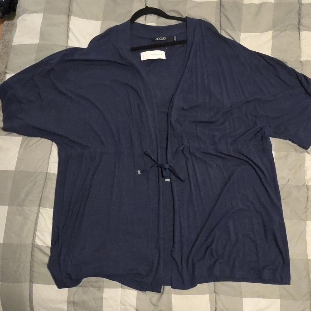 Penningtons 2X/3X Blue Swim Coverup Cardigan